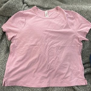 Lulu lemon cropped t shirt (size 4)